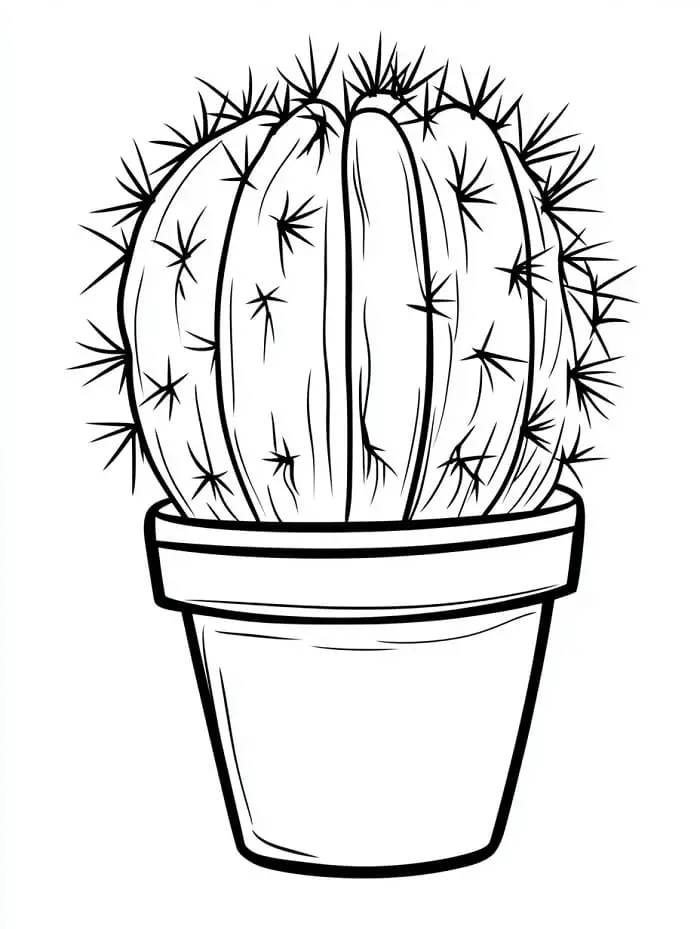 Fise de colorat cu Cactus de colorat p16