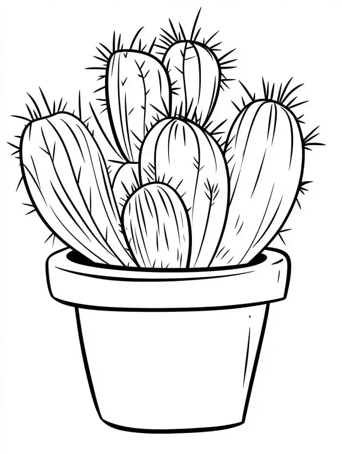 Fise de colorat cu Cactus de colorat p18