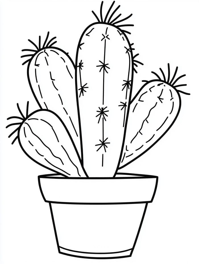 Fise de colorat cu Cactus de colorat p19