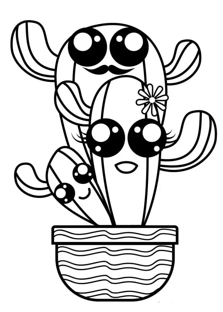 Fise de colorat cu Cactus de colorat p21