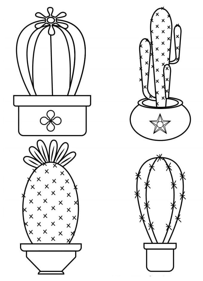 Fise de colorat cu Cactus de colorat p25