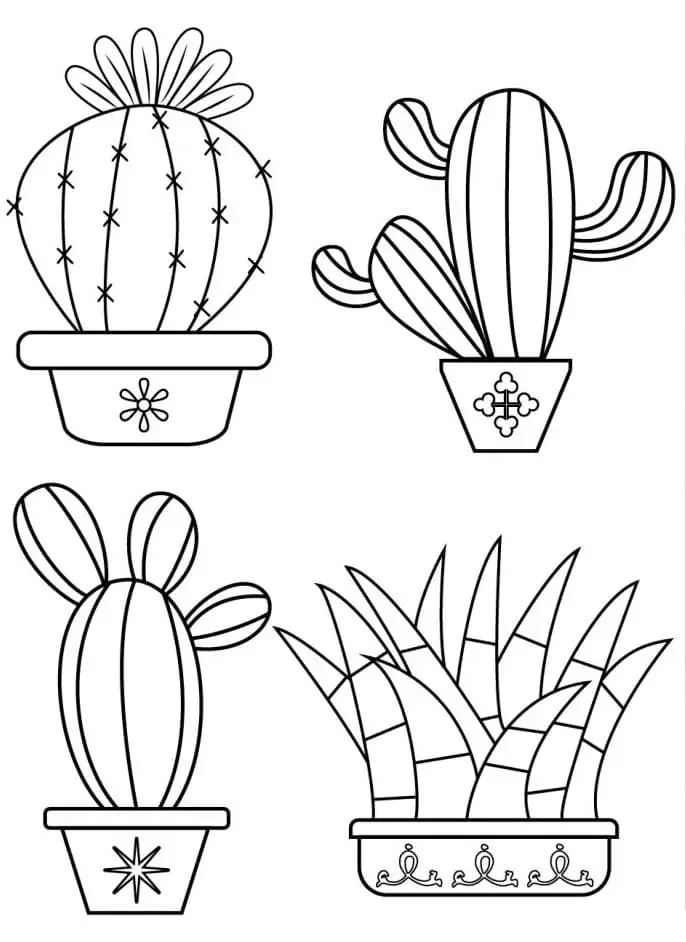 Fise de colorat cu Cactus de colorat p28