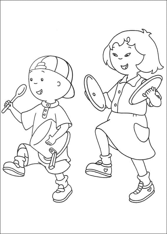 Fise de colorat cu Caillou de colorat p01