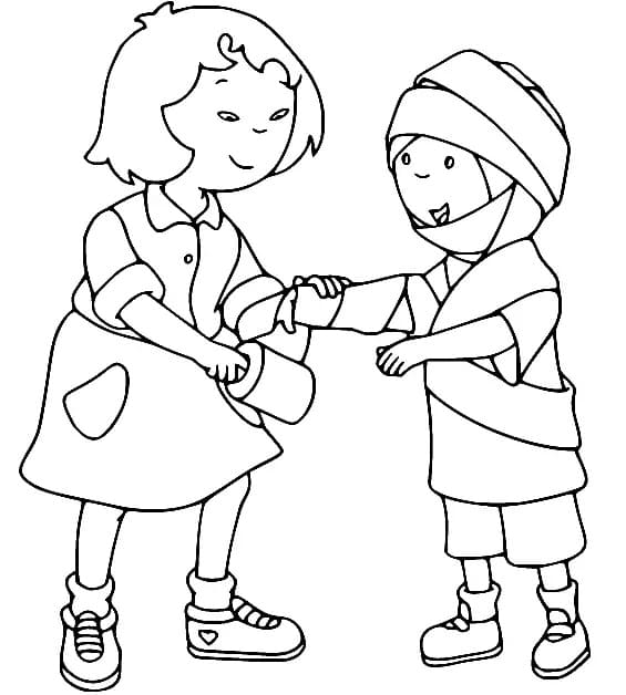 Fise de colorat cu Caillou de colorat p18
