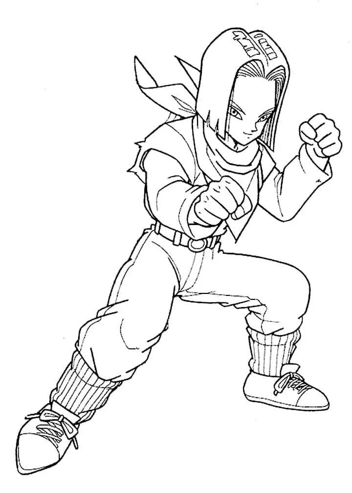 Fise de colorat cu Dragon ball z de colorat p03