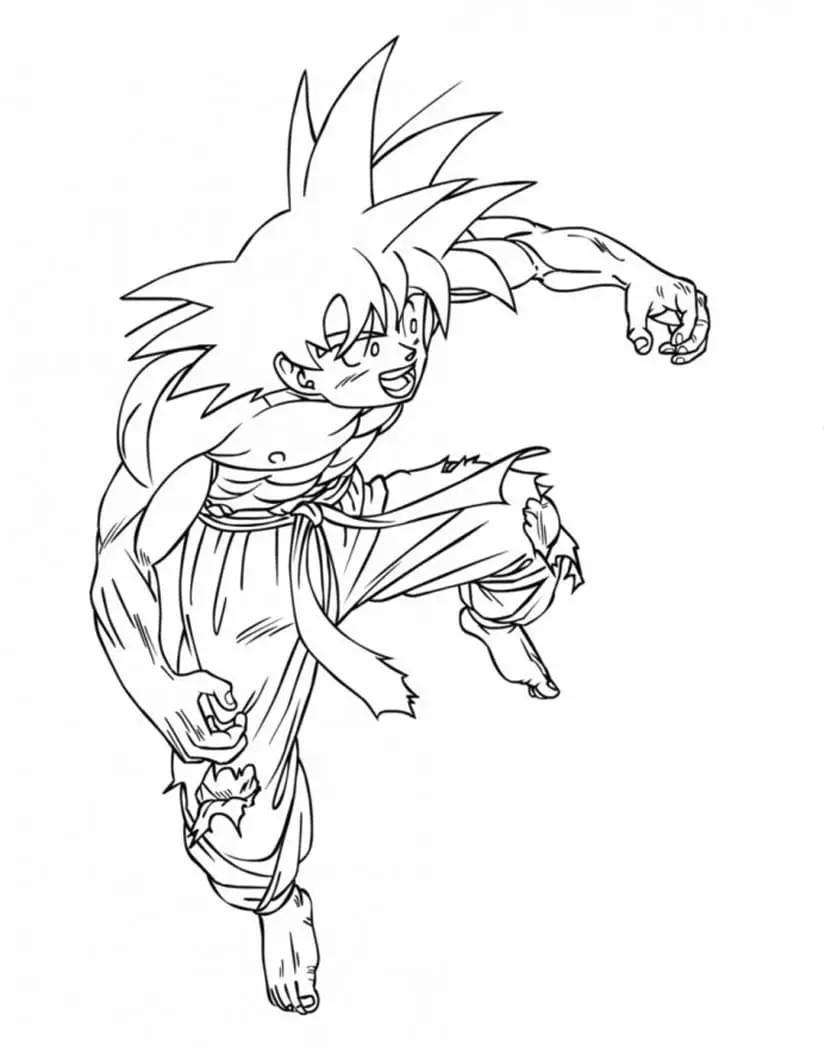 Fise de colorat cu Dragon ball z de colorat p09