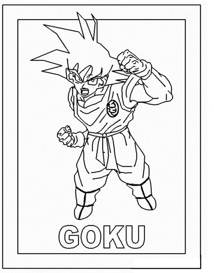 Fise de colorat cu Dragon ball z de colorat p10