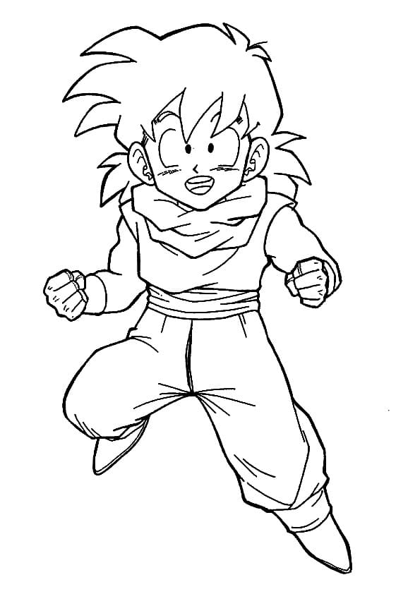 Fise de colorat cu Dragon ball z de colorat p11