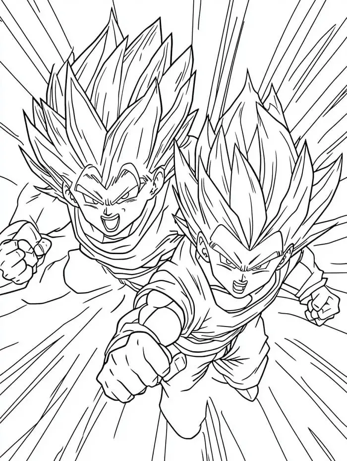 Fise de colorat cu Dragon ball z de colorat p13