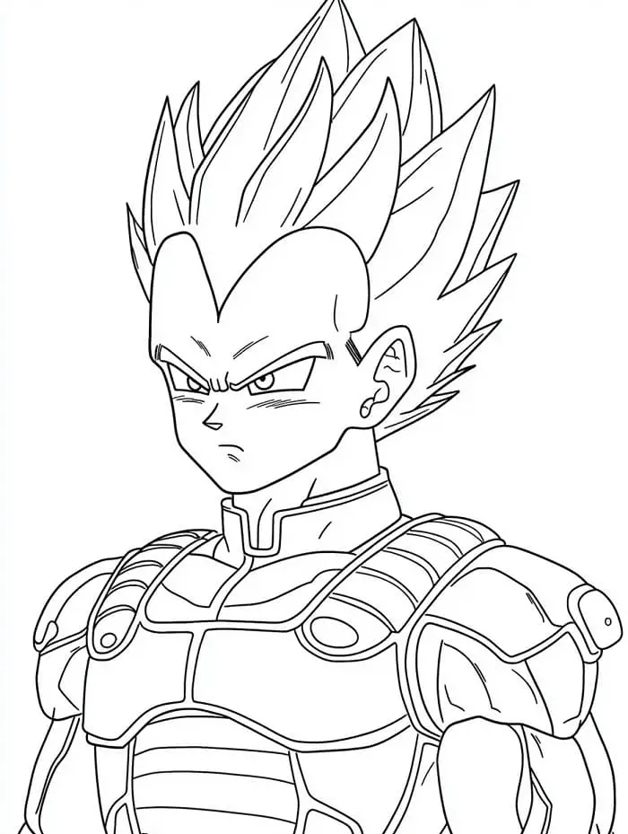 Fise de colorat cu Dragon ball z de colorat p14