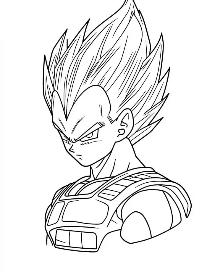 Fise de colorat cu Dragon ball z de colorat p15