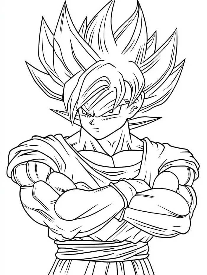 Fise de colorat cu Dragon ball z de colorat p17