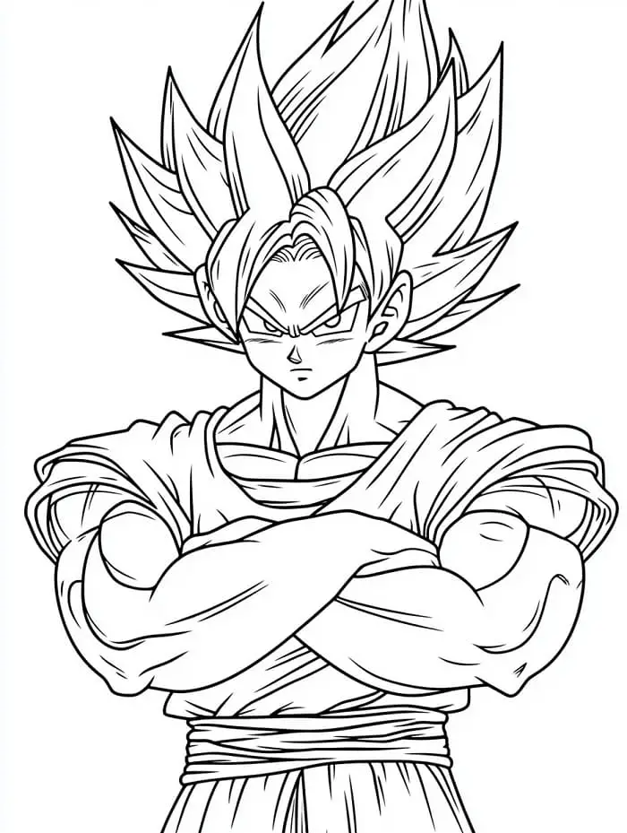 Fise de colorat cu Dragon ball z de colorat p18