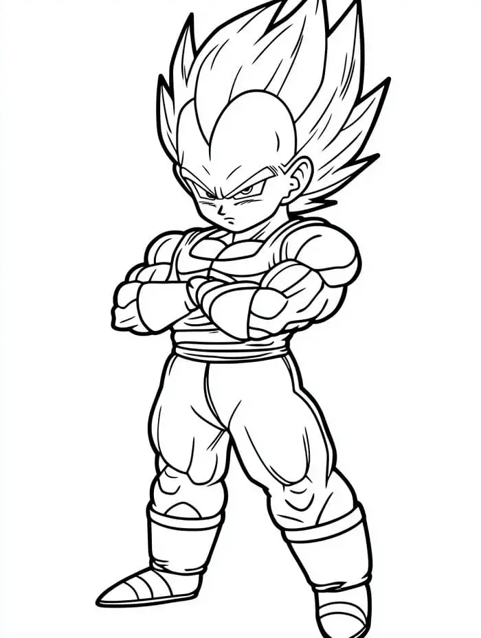 Fise de colorat cu Dragon ball z de colorat p19