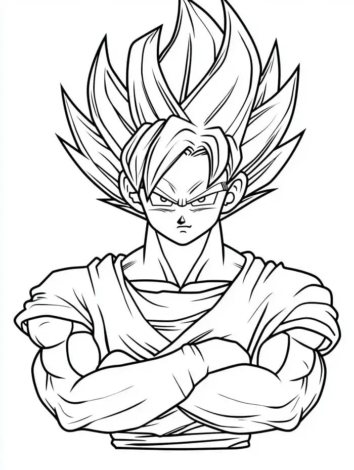 Fise de colorat cu Dragon ball z de colorat p20