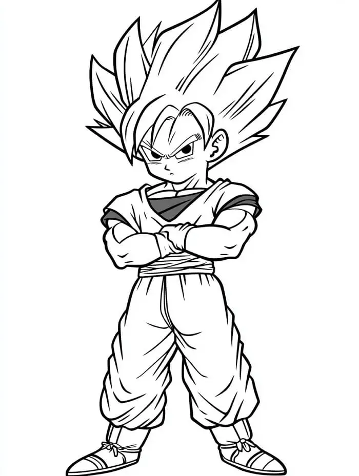 Fise de colorat cu Dragon ball z de colorat p22