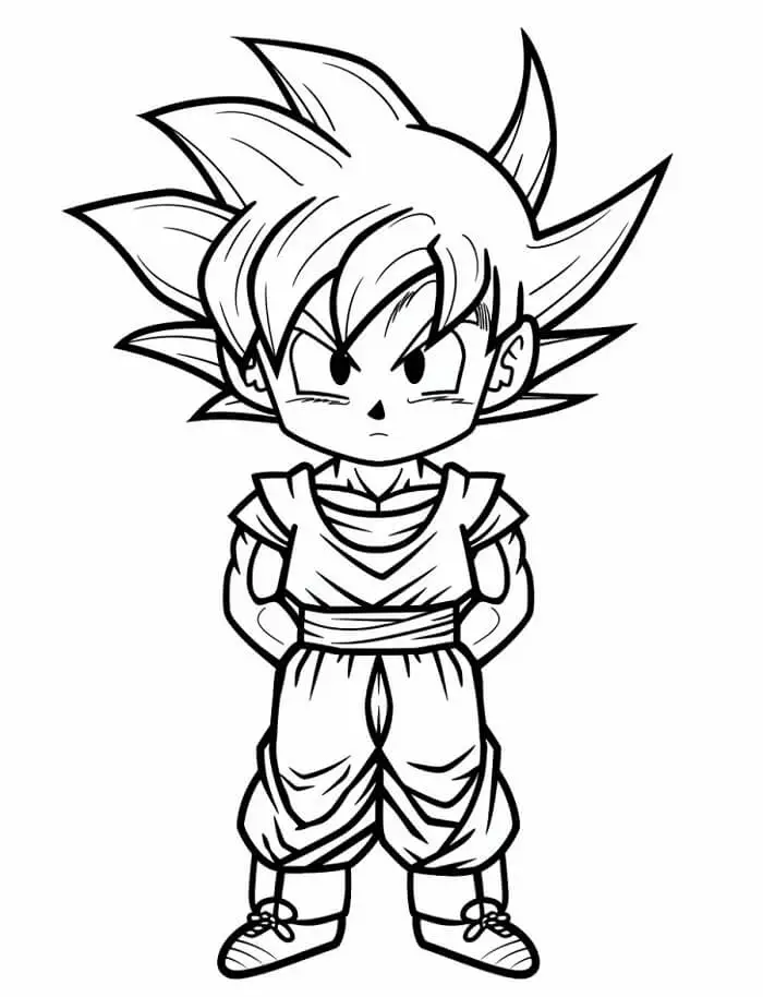 Fise de colorat cu Dragon ball z de colorat p23