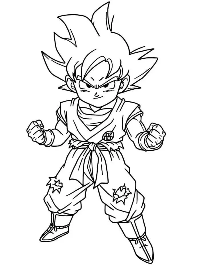 Fise de colorat cu Dragon ball z de colorat p27
