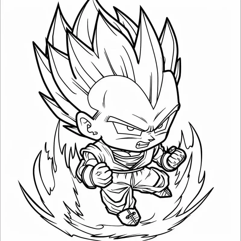 Fise de colorat cu Dragon ball z de colorat p28