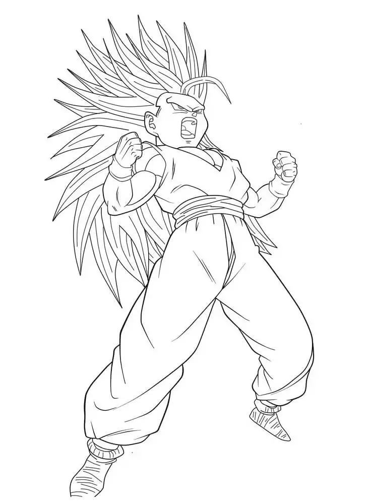 Fise de colorat cu Dragon ball z de colorat p29