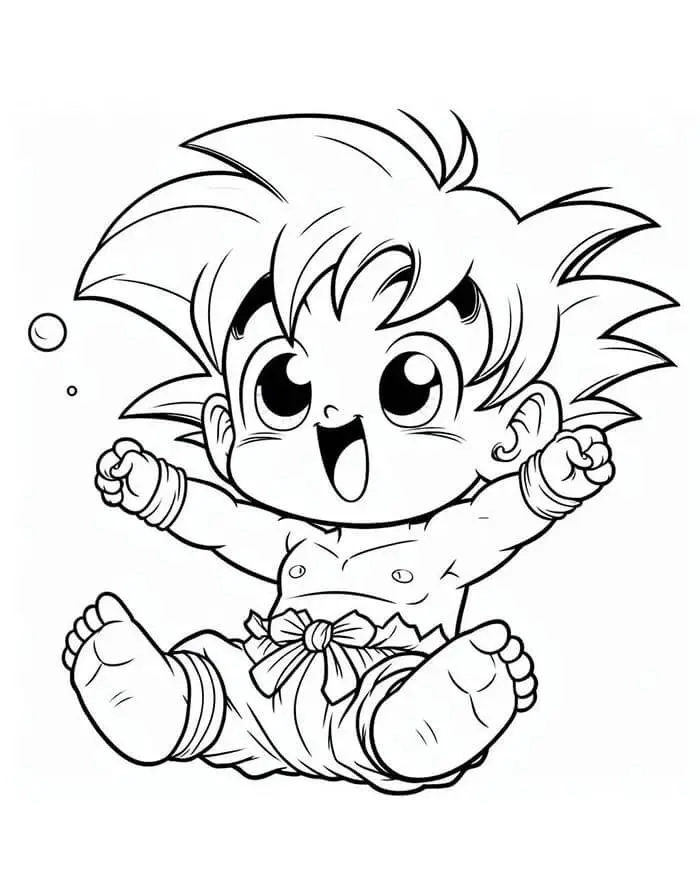 Fise de colorat cu Dragon ball z de colorat p30