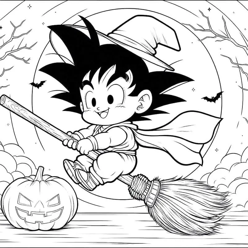 Fise de colorat cu Dragon ball z de colorat p31