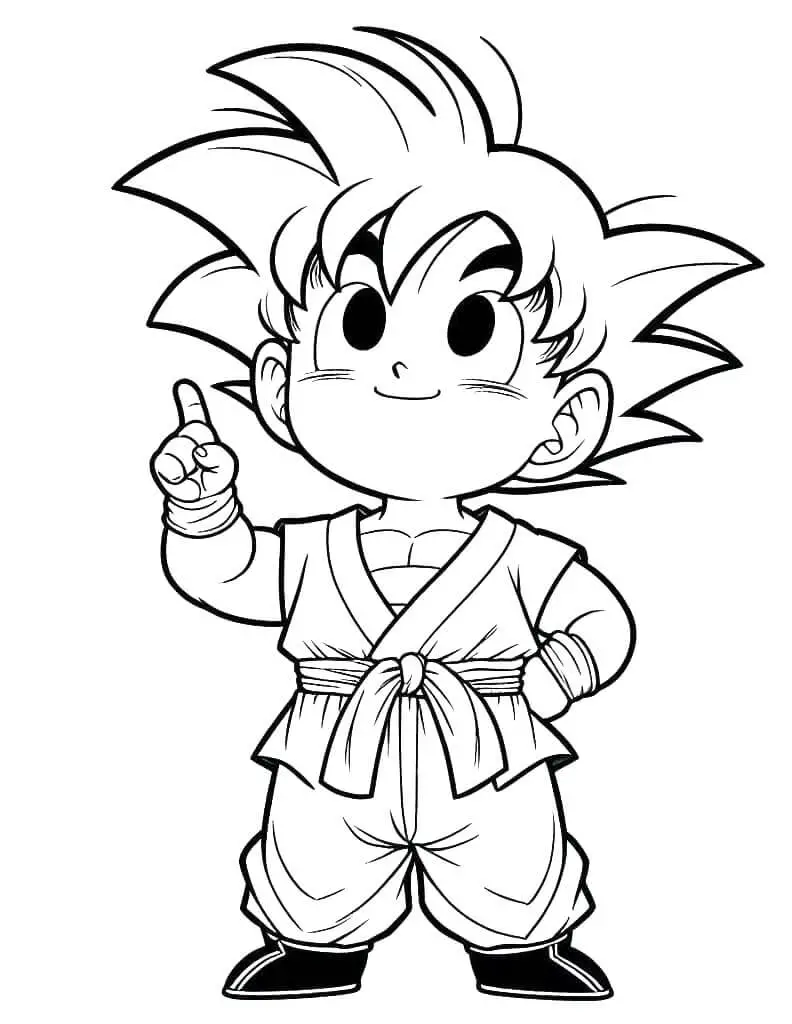 Fise de colorat cu Dragon ball z de colorat p32