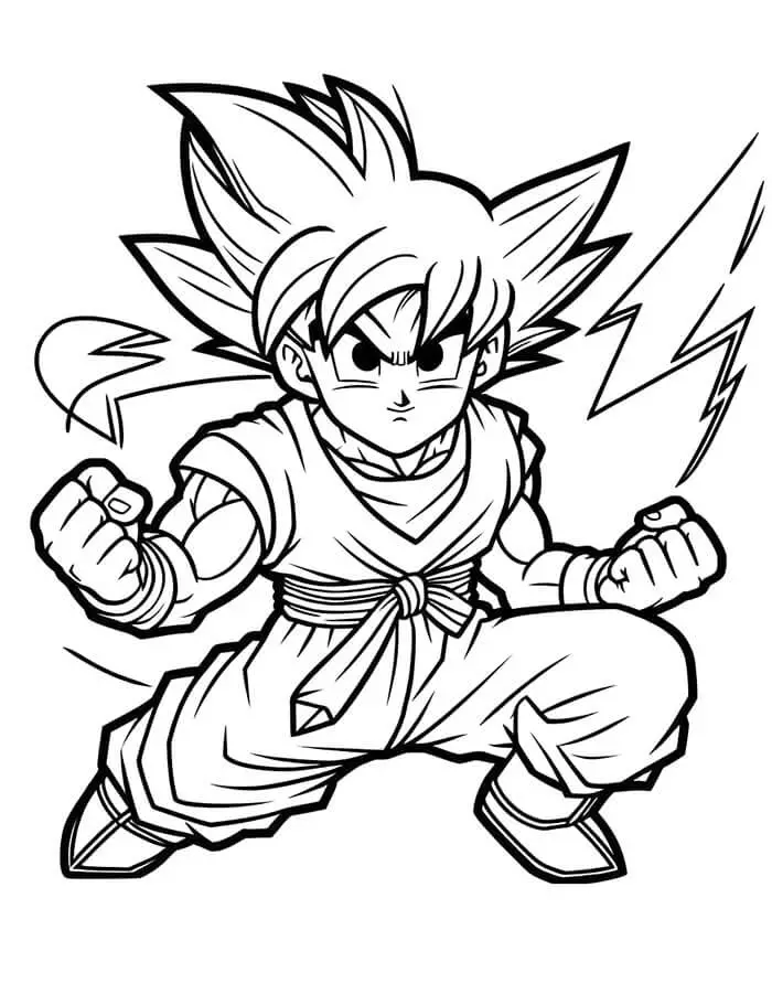 Fise de colorat cu Dragon ball z de colorat p34