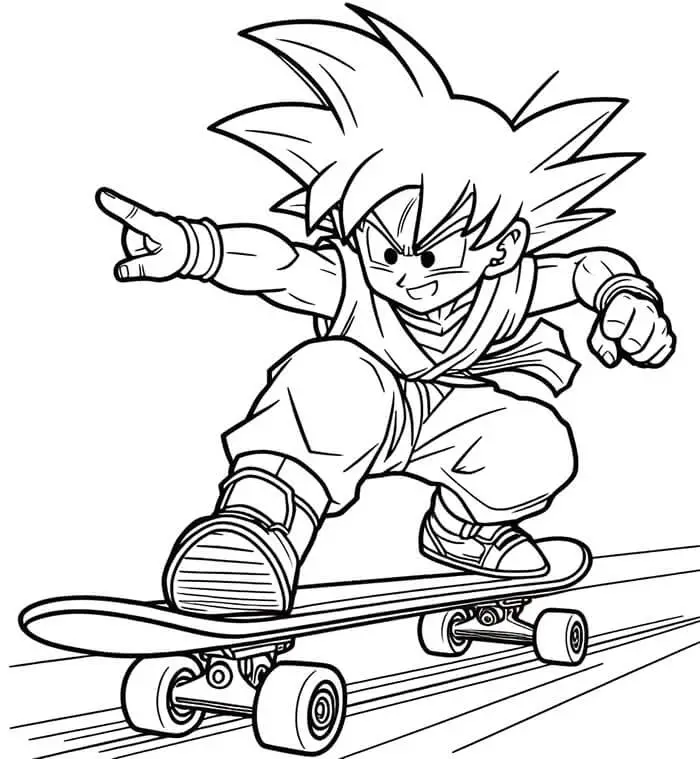 Fise de colorat cu Dragon ball z de colorat p38
