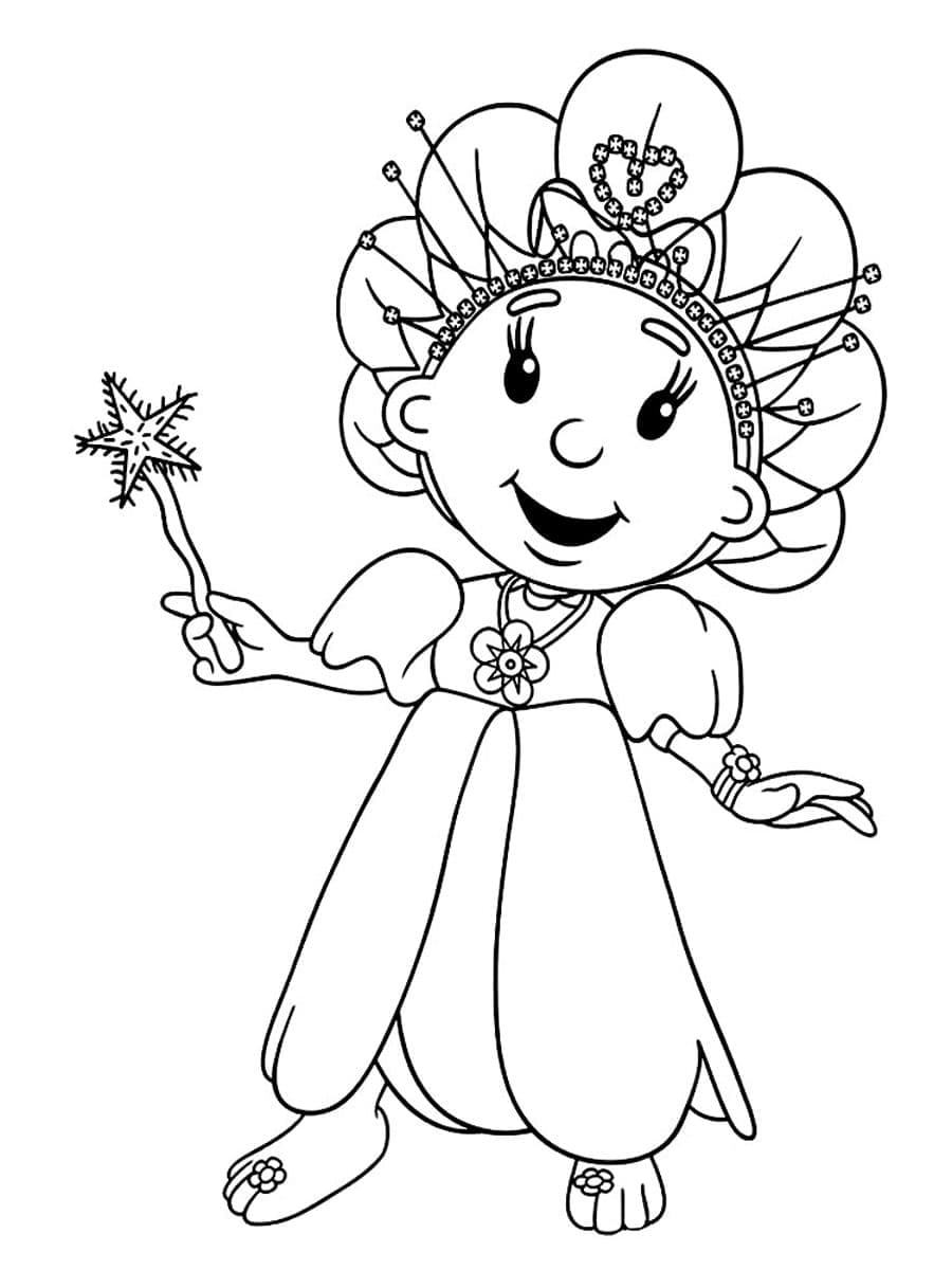 Fise de colorat cu Fifi si floricelele de colorat p01
