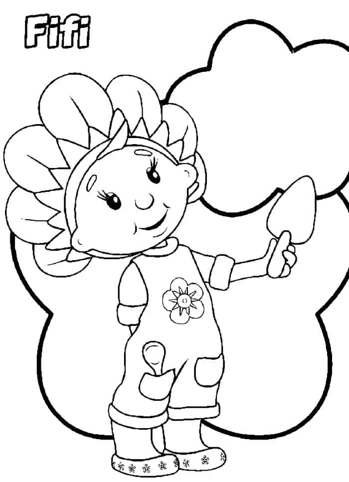 Fise de colorat cu Fifi si floricelele de colorat p03