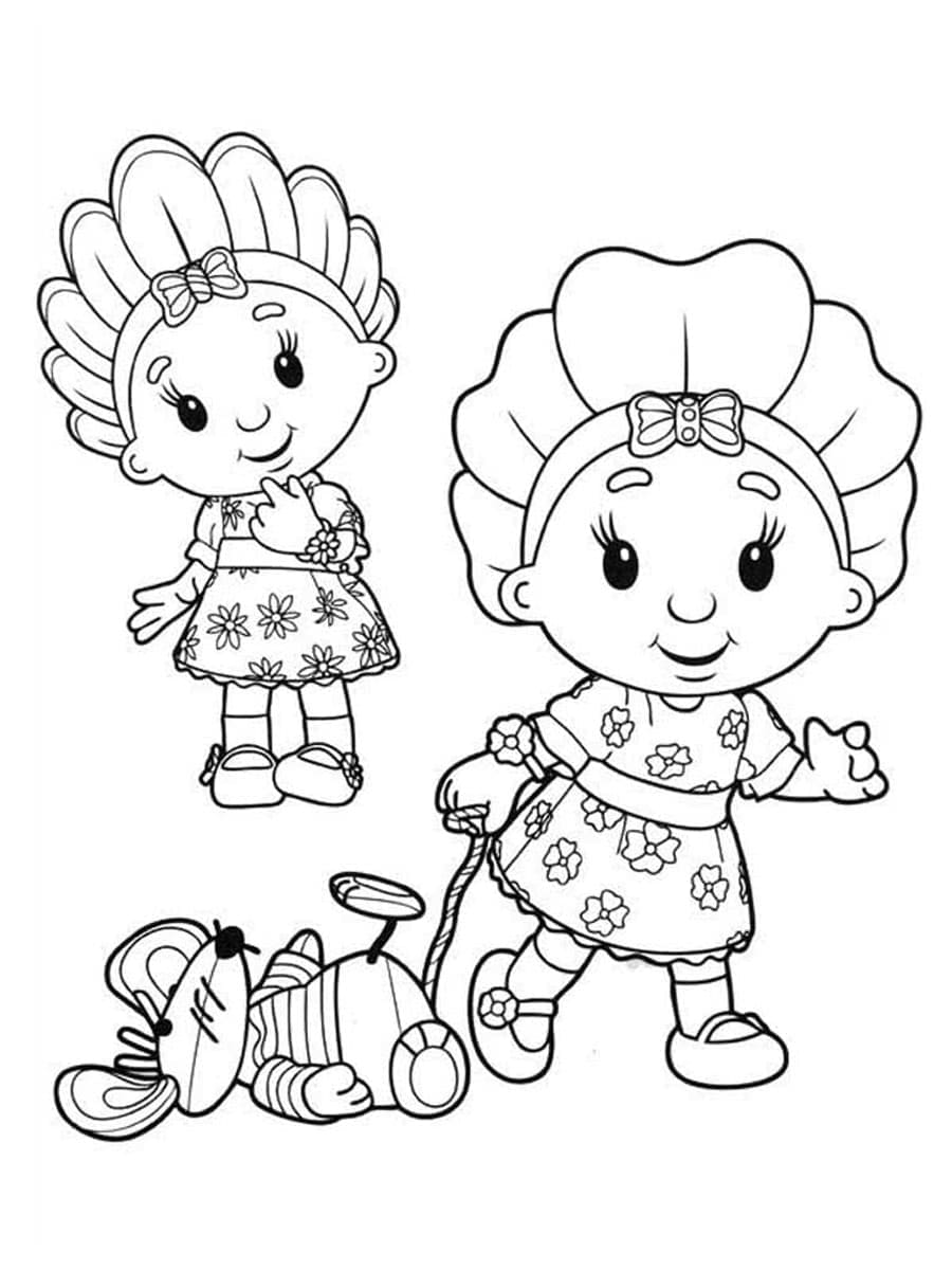 Fise de colorat cu Fifi si floricelele de colorat p05
