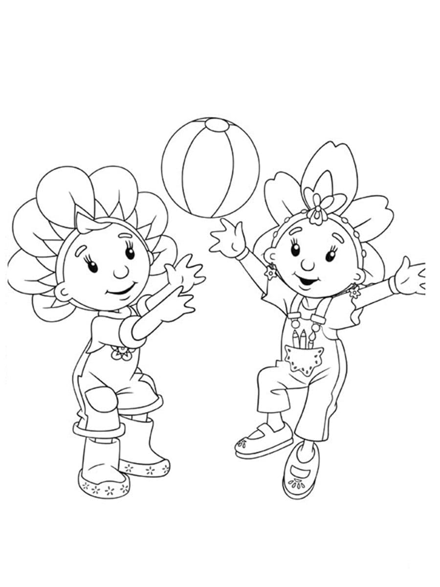 Fise de colorat cu Fifi si floricelele de colorat p11