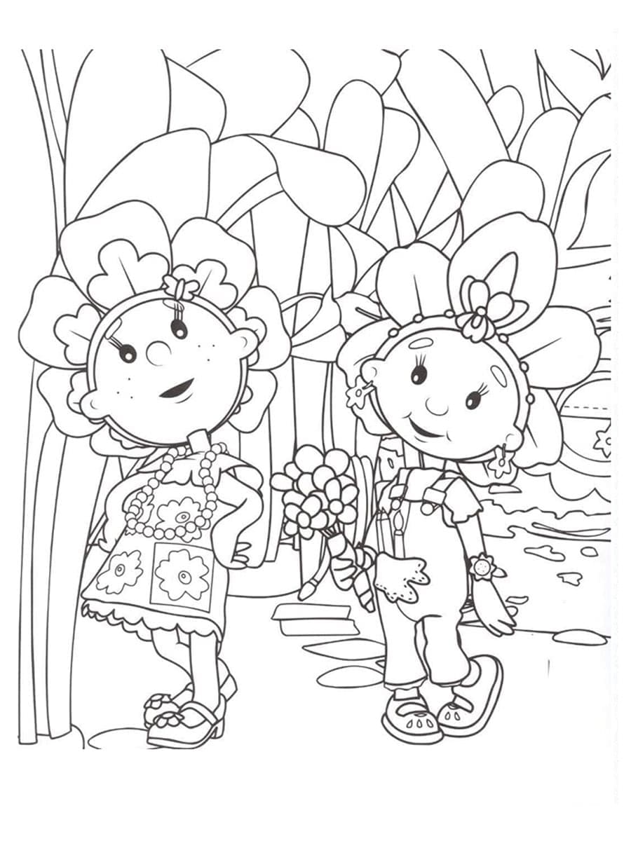 Fise de colorat cu Fifi si floricelele de colorat p19