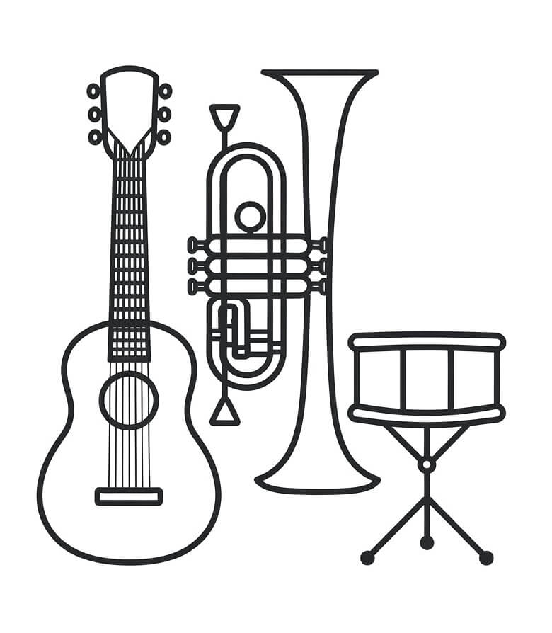 Instrumente muzicale de colorat p29