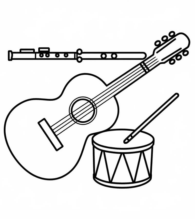 Instrumente muzicale de colorat p44