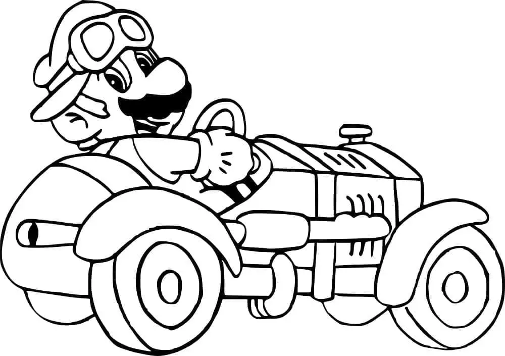 Mario kart de colorat p09