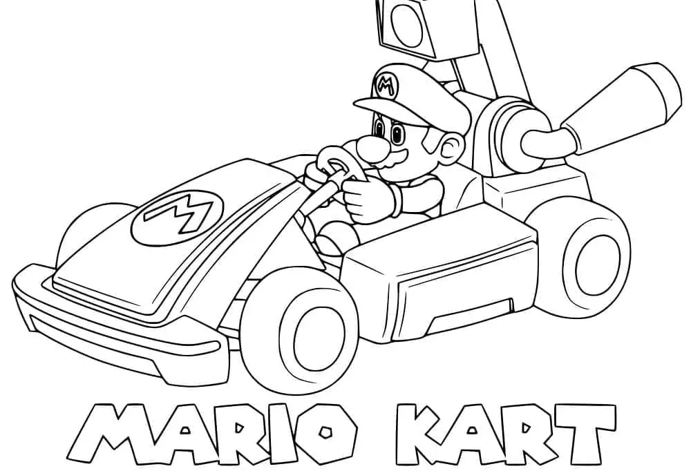 Mario kart de colorat p17