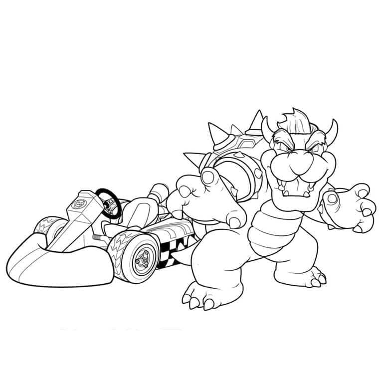 Mario kart de colorat p18