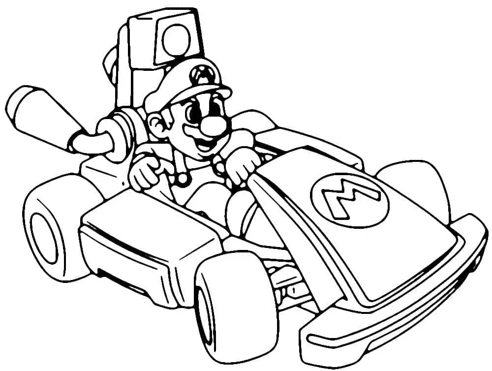 Mario kart de colorat p19
