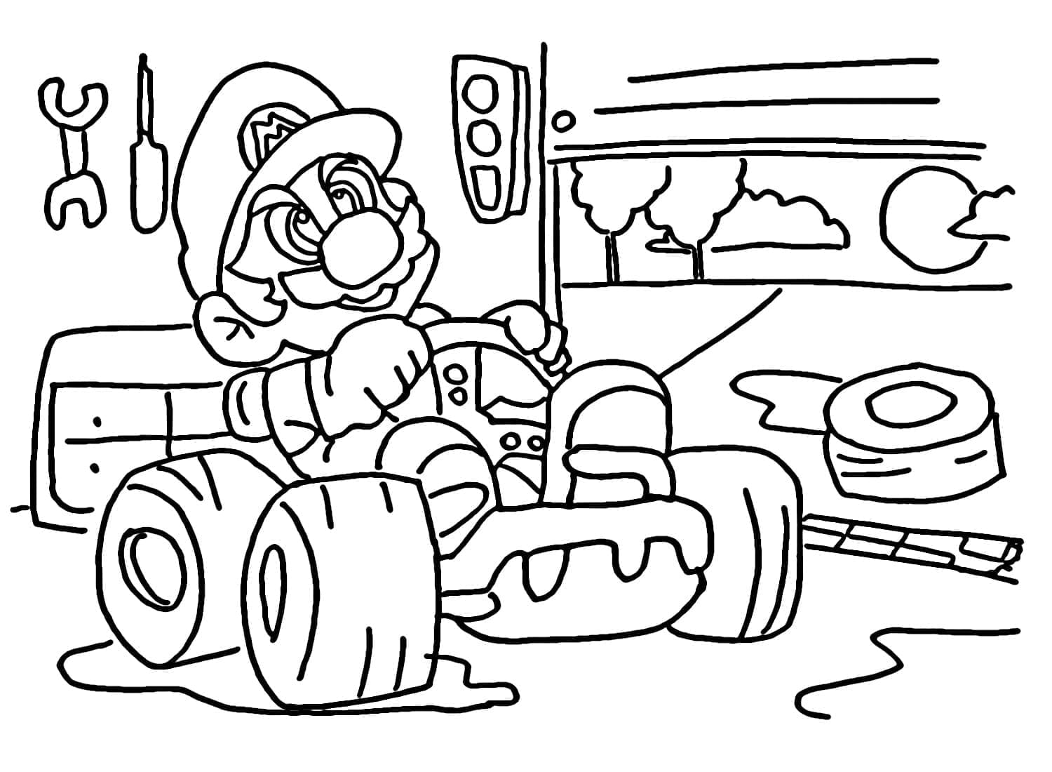 Mario kart de colorat p21