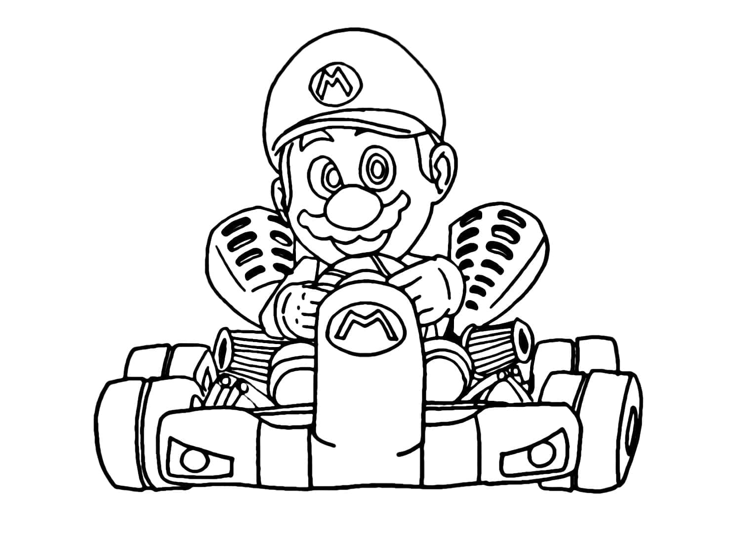 Mario kart de colorat p23