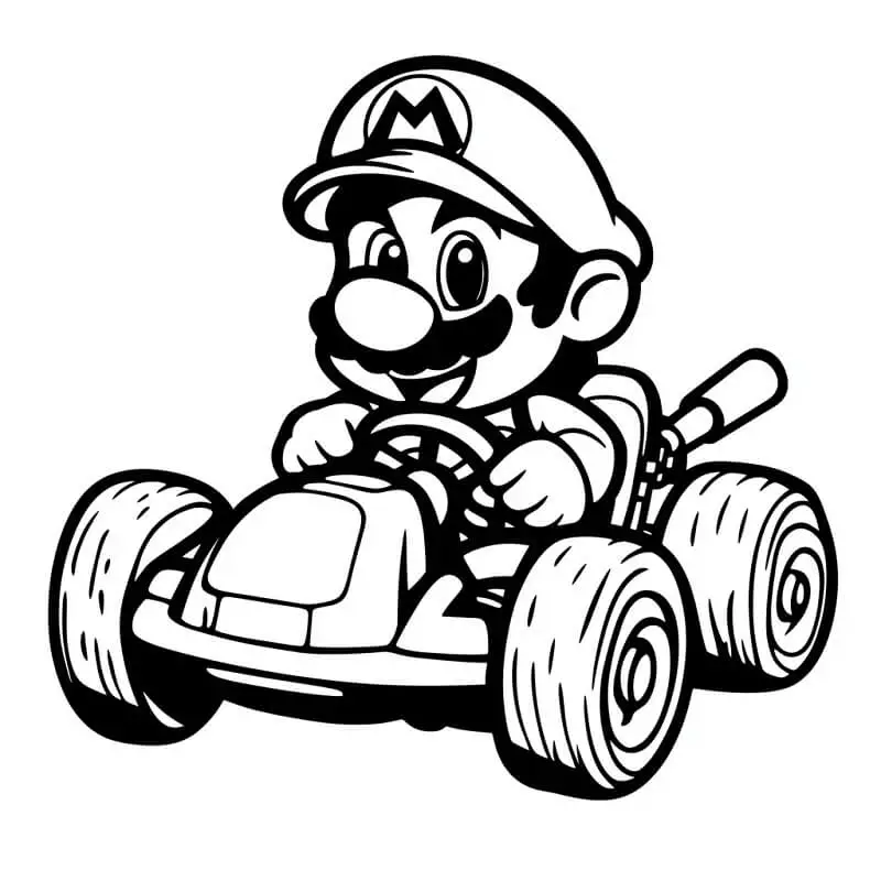 Mario kart de colorat p32