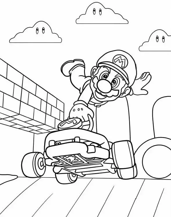 Mario kart de colorat p33