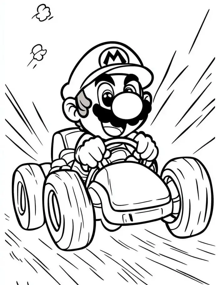 Mario kart de colorat p34