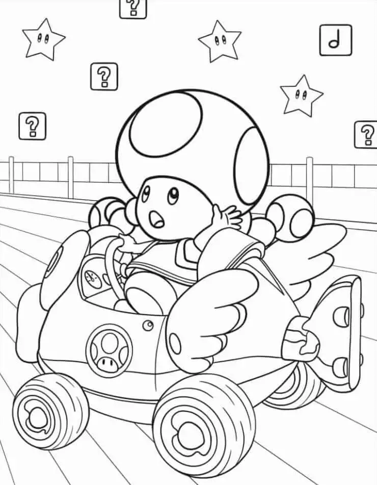 Mario kart de colorat p35