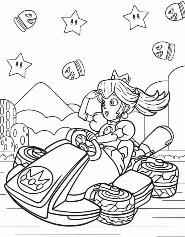 Mario kart de colorat p38