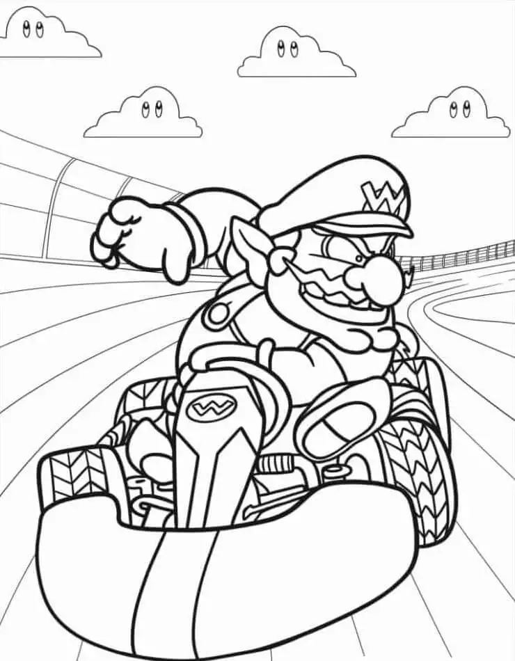 Mario kart de colorat p40