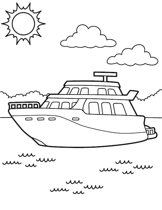 Fise de colorat cu Nave de colorat p01