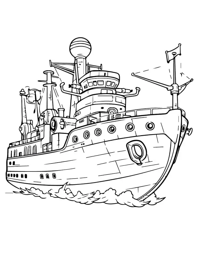 Fise de colorat cu Nave de colorat p18